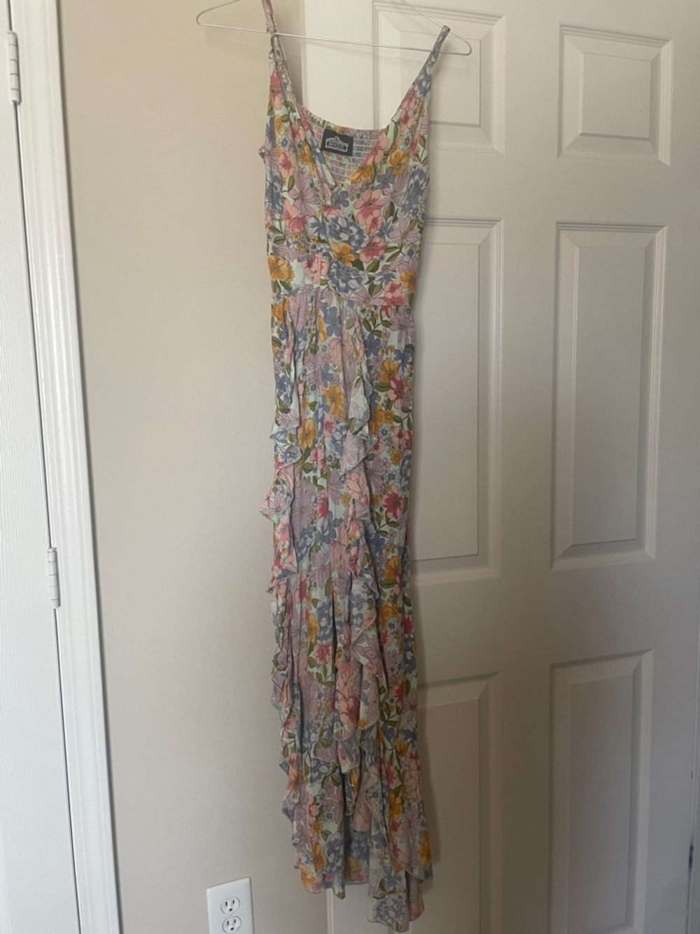 Floral Tiered Maxi Dress - Pink Floral